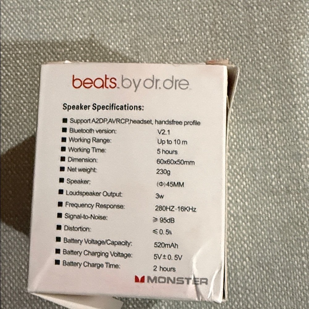 Beatbox Bluetooth. Beats .by Dr. Dre.Monster. Original packing/cable manual. - Picture 7 of 14